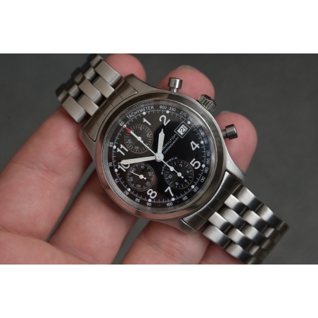Hamilton khaki field chronographe 3828, valjoux 7750